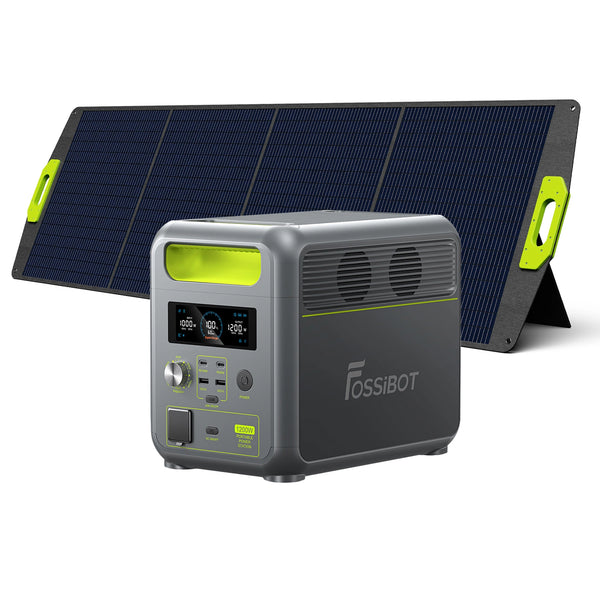 FOSSiBOT F1200 Solar Generator + Portable Solar Pane
